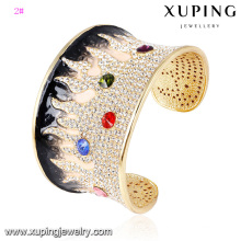 Armband -63 Mode Elegant Strass Schmuck Ring Armreif in 24 Karat Gold Farbe